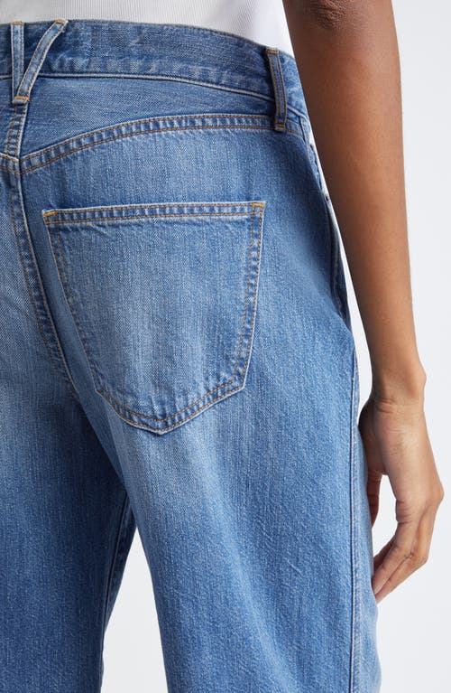 Shop Veronica Beard Taylor High Waist Raw Hem Wide Leg Jeans In Bright Lakeshore