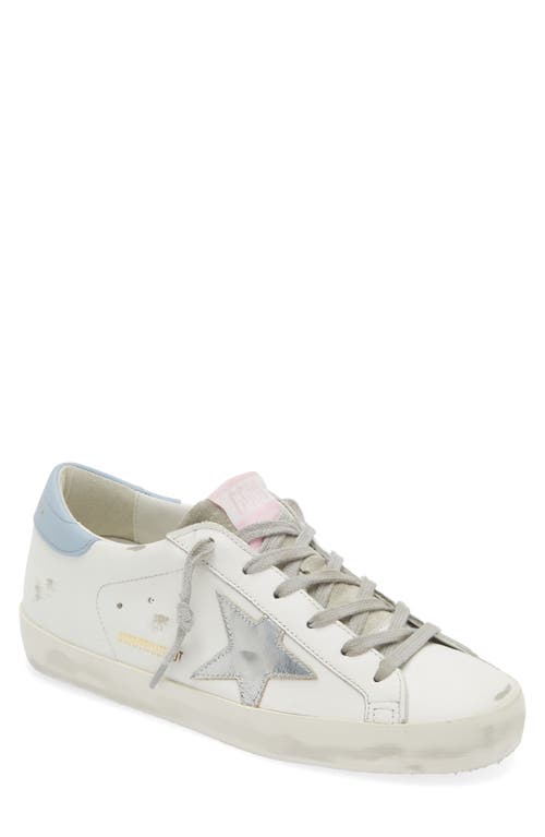 Shop Golden Goose Super-star Sneaker In White/silver