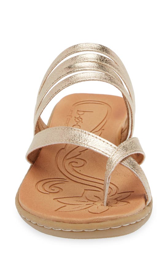 Shop B O C Alisha Toe Loop Sandal In Champagne Metallic