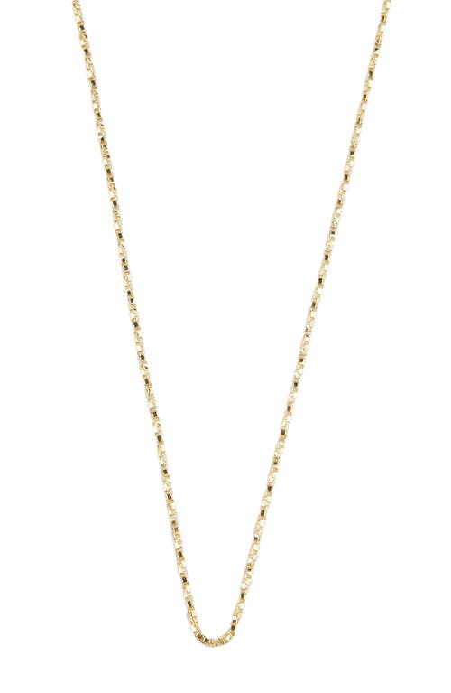 Argento Vivo Sterling Silver Box Chain Necklace in Gold