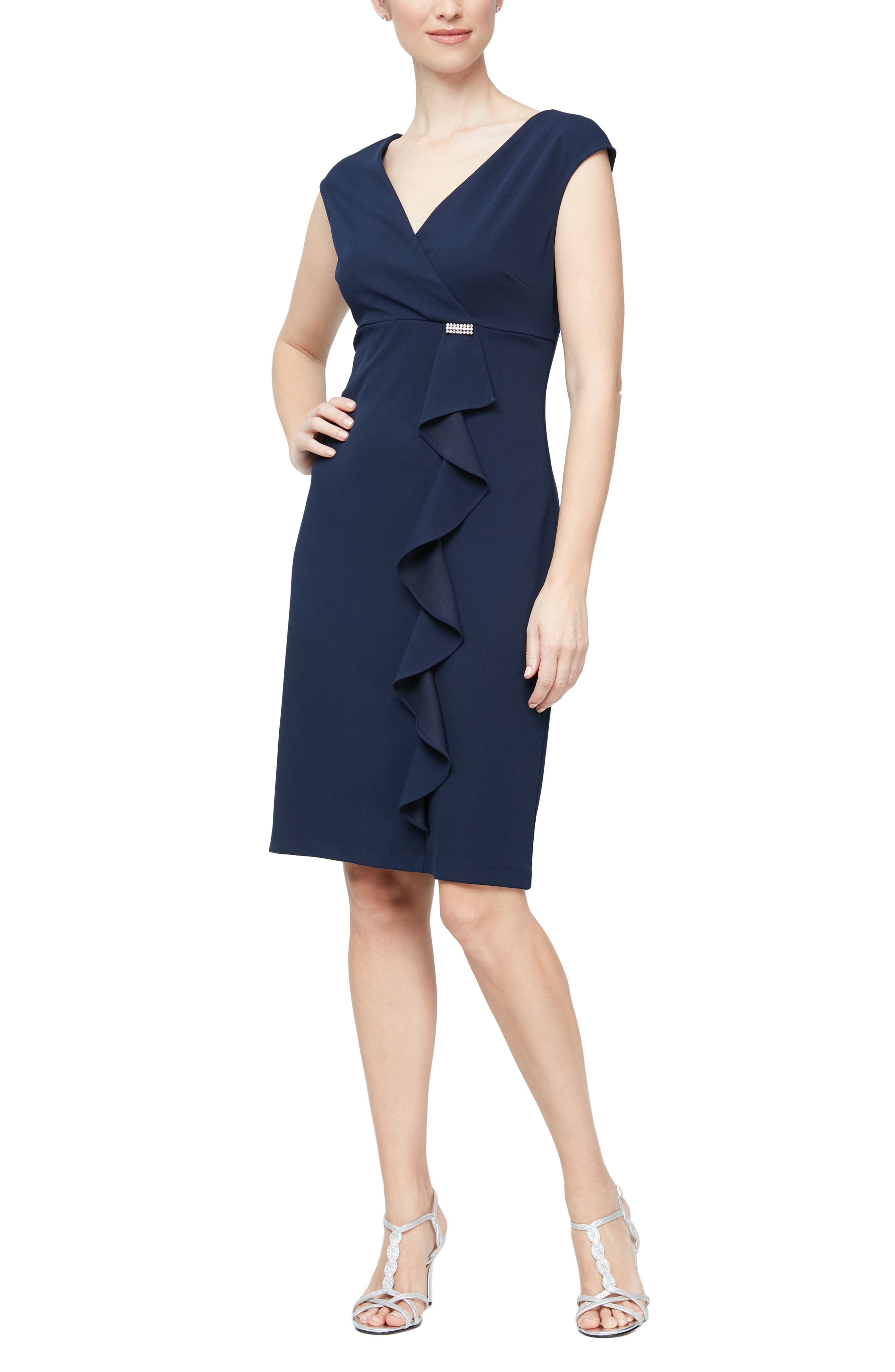 SLNY Ruffle Sheath Dress Nordstromrack