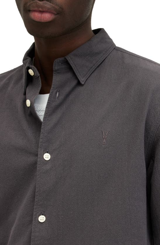 Shop Allsaints Lovell Slim Fit Button-up Shirt In Shaded Grey