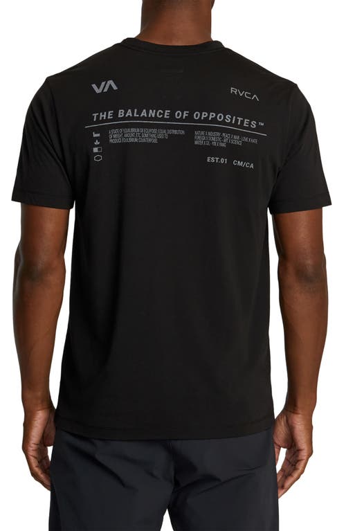 Shop Rvca Brand Reflect Performance Graphic T-shirt In Black