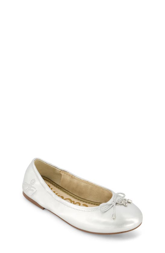 Shop Sam Edelman Kids' Felicia Ballet Flat In Silver