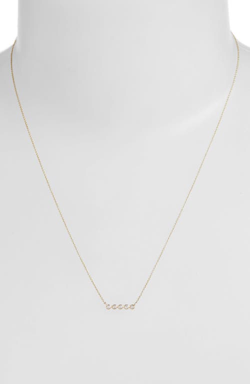 Dana Rebecca Designs Lulu Jack Bezel Diamond Bar Necklace In Yellow Gold/dia