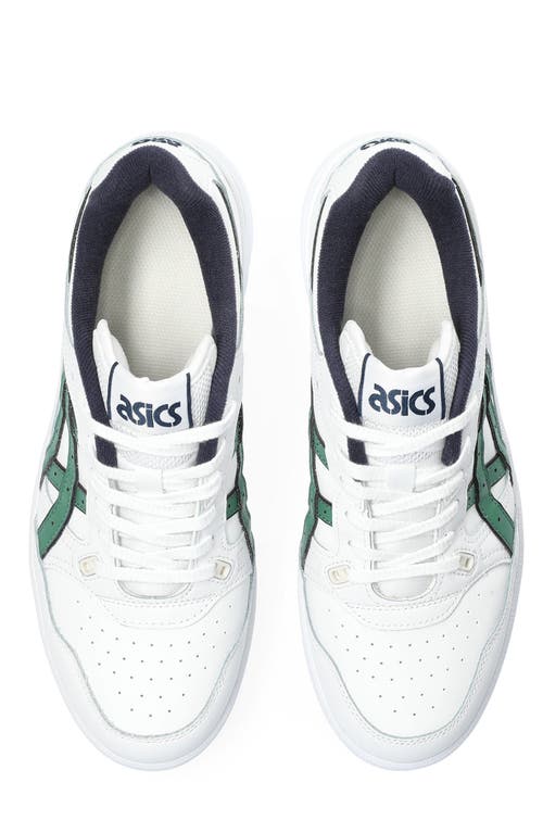 Shop Asics ® Ex89 Basketball Shoe In White/shamrock Green