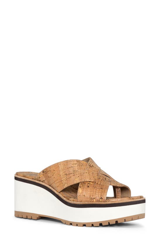 Donald Pliner Wedge Platform Sandal In Natural