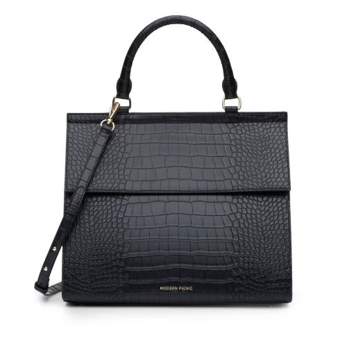 Shop Modern Picnic The Large Luncher In Black Croc