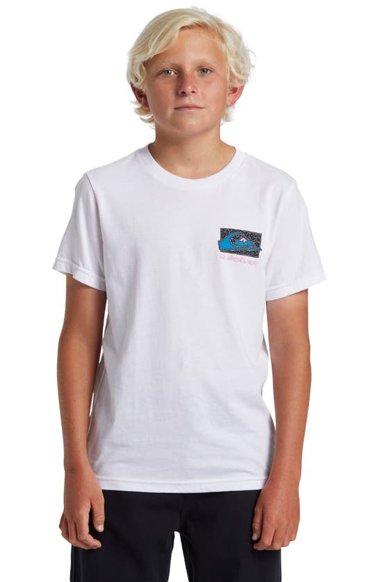 Quiksilver Kids' Spin Cycle Graphic T-shirt In White