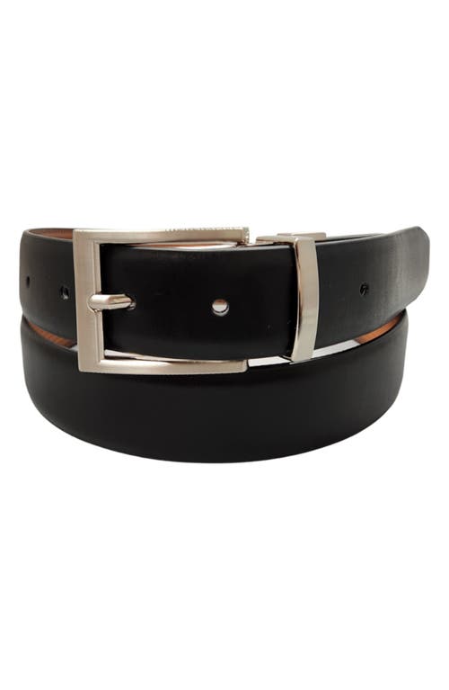 Shop Bosca Reversible Pindot Leather Belt In Tan/black