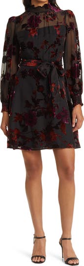 Velvet burnout outlet dress