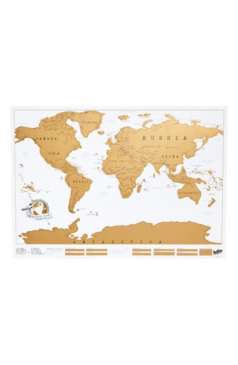 Scratch Map Deluxe World Map Poster Luckies Personal Travel Log