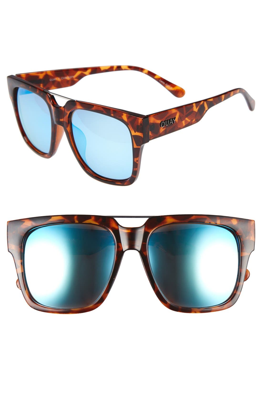 Quay Australia 'Mila' 56mm Mirrored Sunglasses Nordstrom