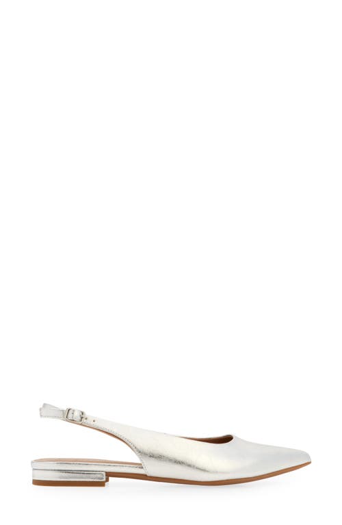 Nordstrom Rack Baldwyn Slingback Flat In Silver Metallic