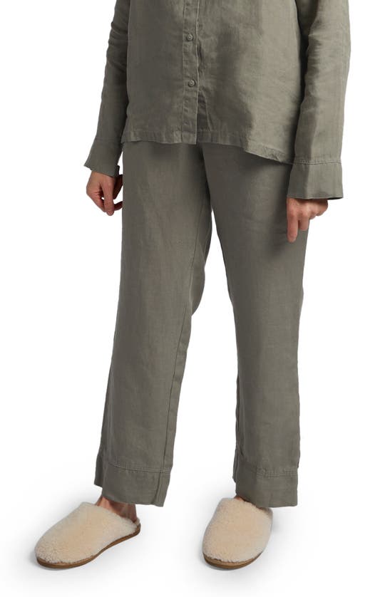 Shop Parachute Linen Lounge Pants In Moss