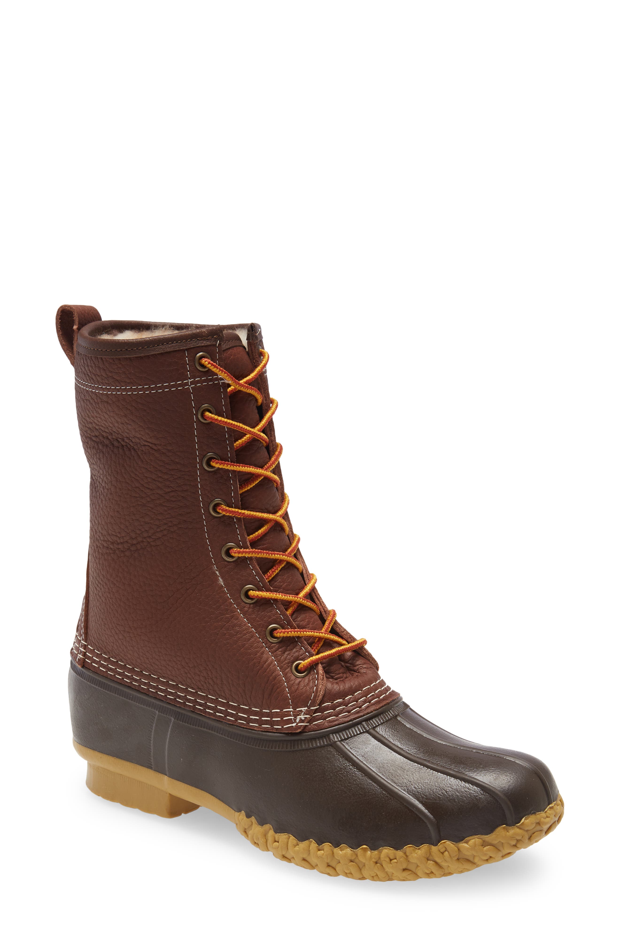 lined bean boots