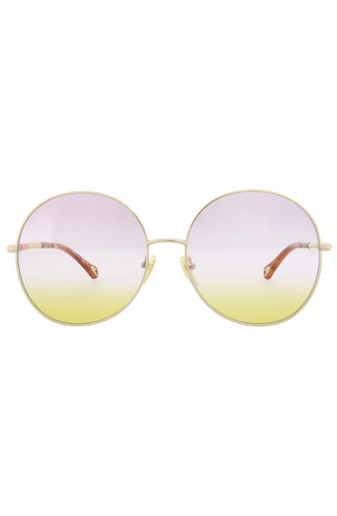 Novelty 61mm Round Sunglasses
