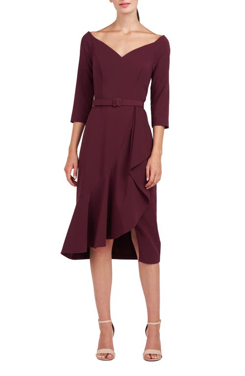 Izzy Belted Cocktail Dress in Molasses