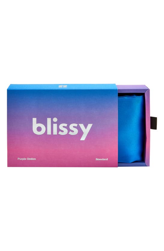 Blissy Mulberry Silk Pillowcase In Purple Ombre