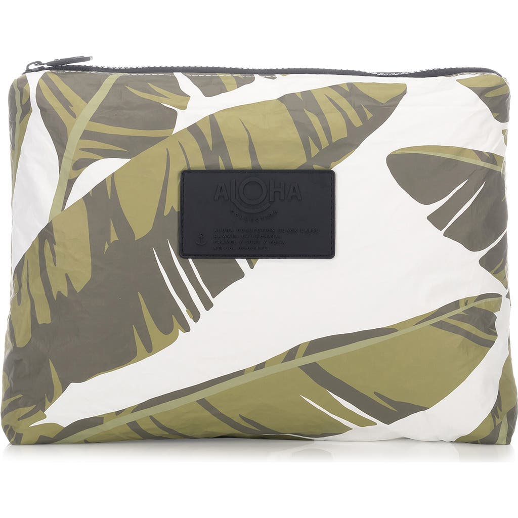 Aloha Collection Medium Water Resistant Tyvek® Zip Pouch In Luau