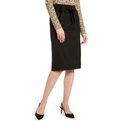Petite 1901 Long Pencil Skirt, Black