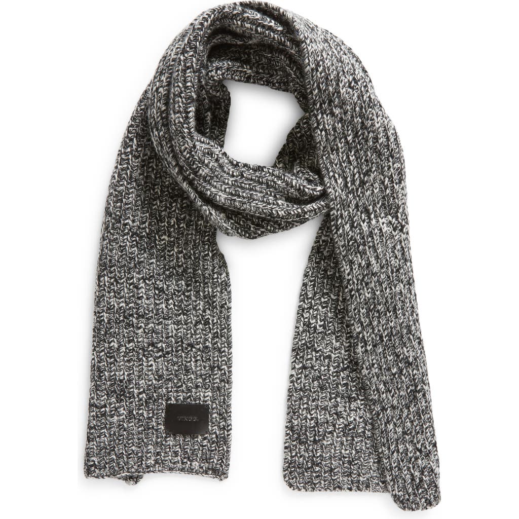 Vince Marl Shaker Stitch Wool & Cashmere Scarf In Gray