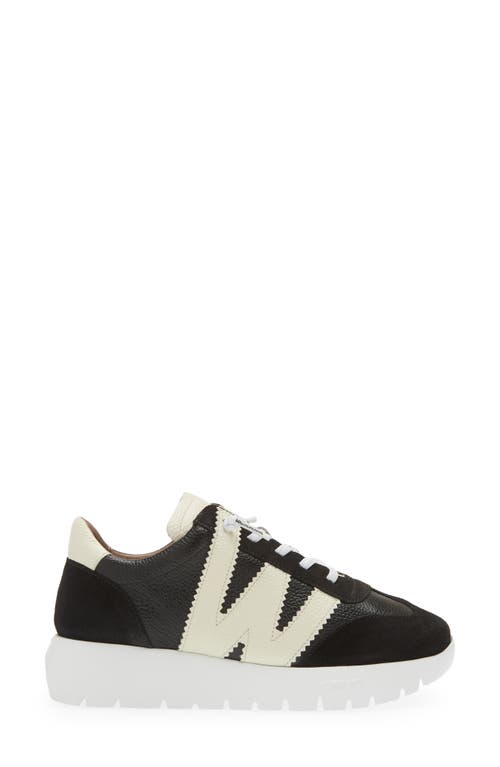 Wonders Fashion Slip-on Sneaker In Black/ Off White Combo