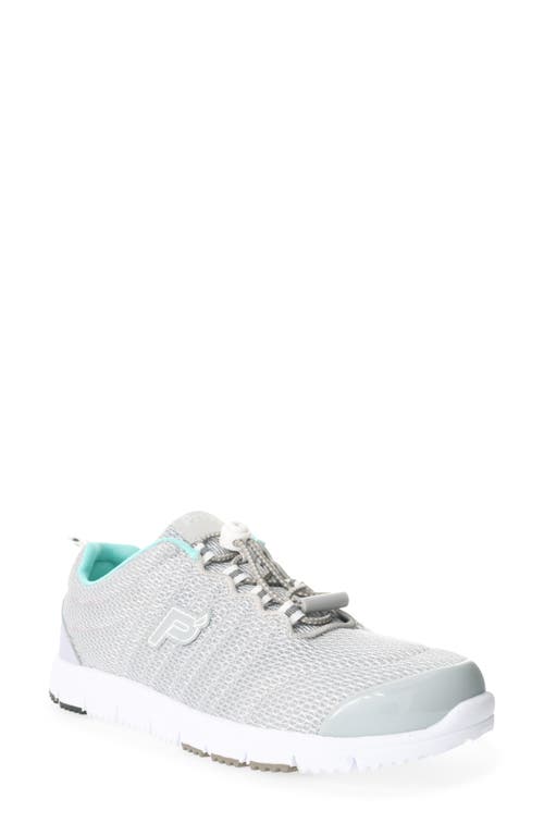 Propét Travel Walker Ii Running Shoe In Grey/mint