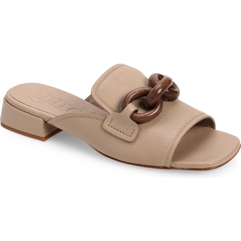 Pedro Garcia Enna Slide Sandal In Taupe Petitgrain