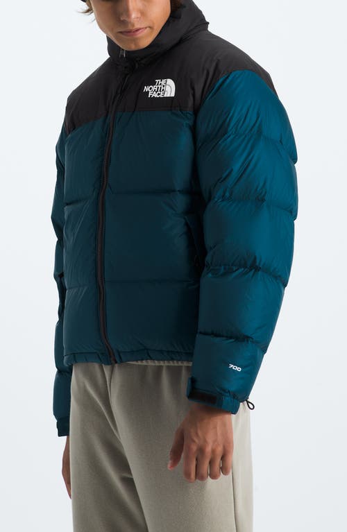 Shop The North Face 1996 Retro Nuptse 700 Fill Power Down Packable Jacket In Midnight Petrol/tnf Black