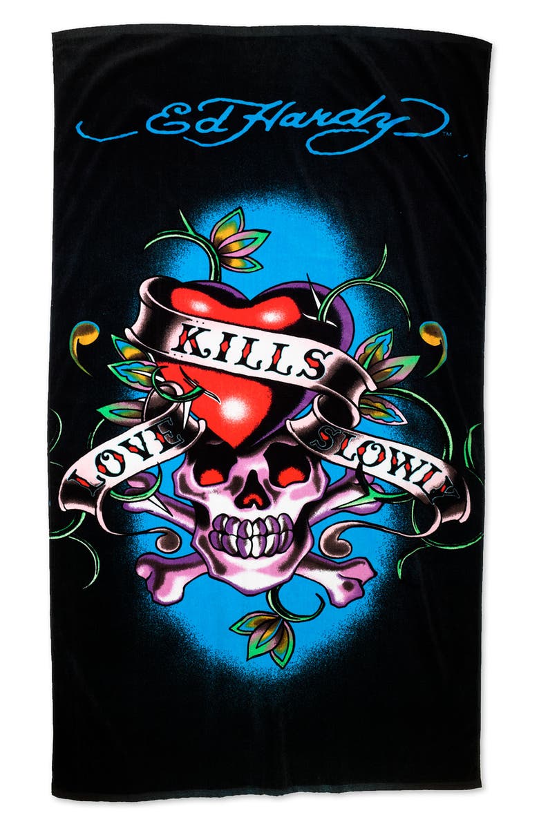 ed hardy print beach towel nordstrom