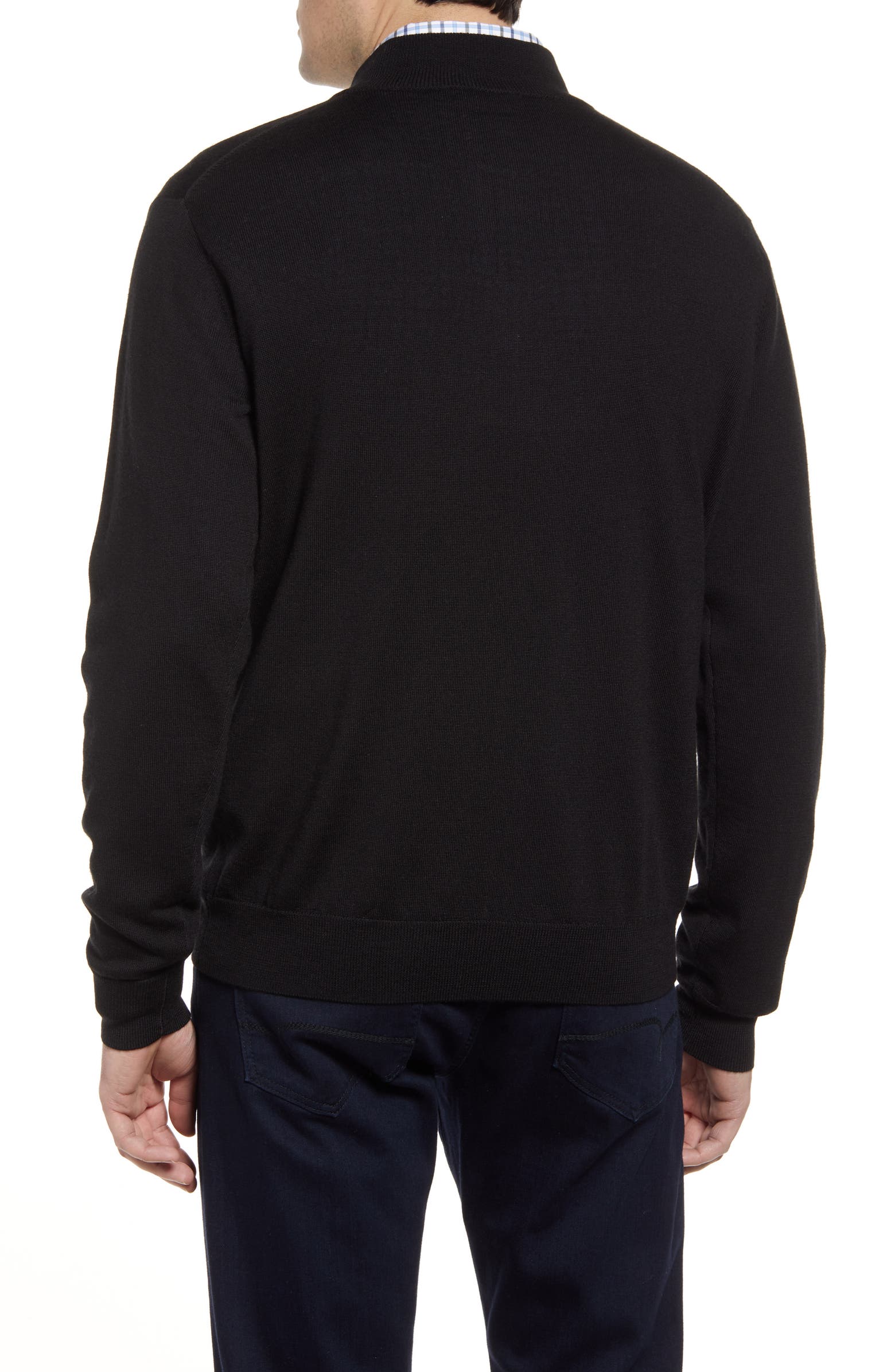 Peter Millar Autumn Crest Quarter Zip Wool & Lyocell Sweater | Nordstrom