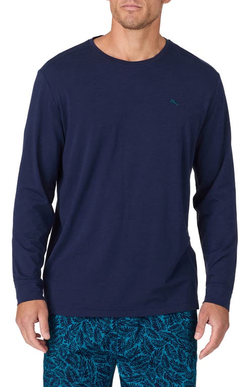 Tommy Bahama Long Sleeve Pajama T-Shirt in Navy 