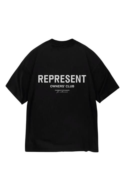 Shop Represent Owners' Club Cotton Logo Graphic T-shirt In Black