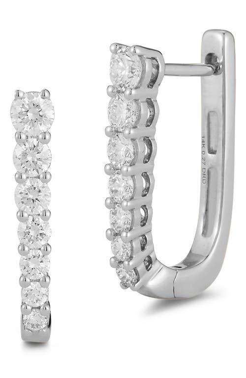 Shop Dana Rebecca Designs Ava Bea Graduated Diamond Hoop Earrings In White Gold/diamond