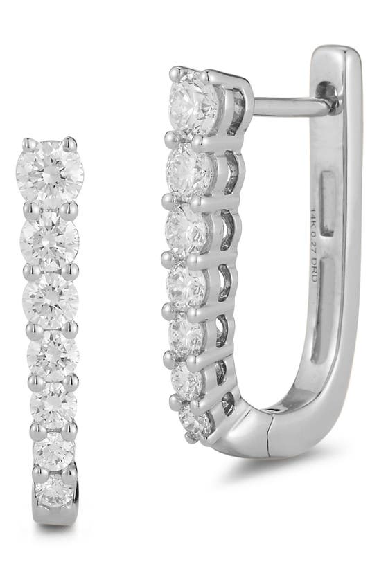 Shop Dana Rebecca Designs Ava Bea Graduated Diamond Hoop Earrings In White Gold/ Diamond