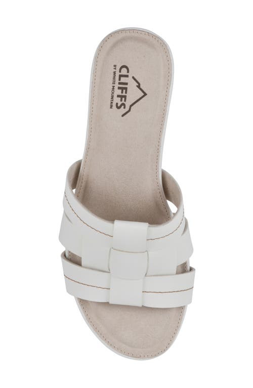 Shop Cliffs By White Mountain Candyce Wedge Sandal In White/burnished/smooth