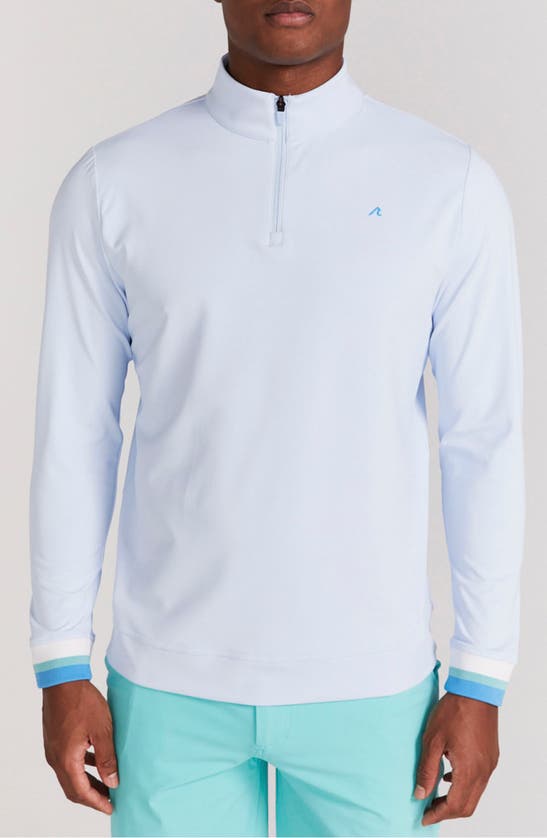 REDVANLY REDVANLY HAYDEN CONTRAST CUFF QUARTER-ZIP PULLOVER 