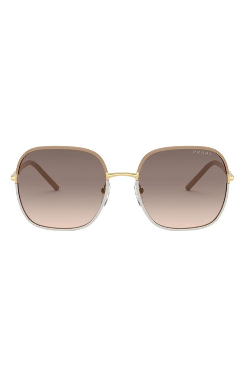 EAN 8056597245944 product image for Prada 58mm Gradient Square Sunglasses in Beige at Nordstrom | upcitemdb.com