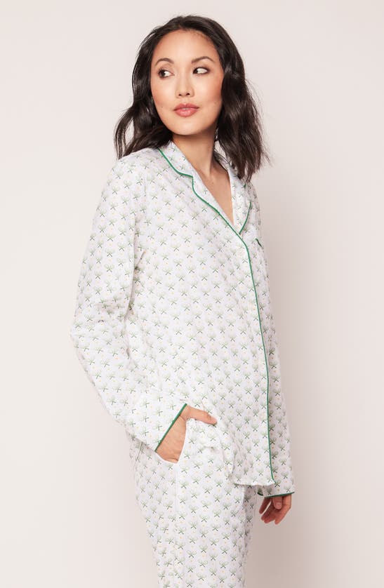 Shop Petite Plume Match Point Cotton Pajamas In Green