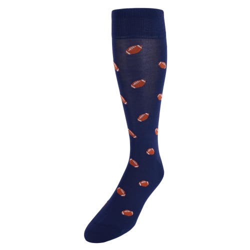 Trafalgar Cheers Whiskey Bottle Cufflinks & Touchdown Football Mid-calf Socks In Brown