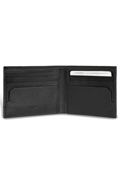Shop Champs Iconic Bifold Wallet In Black/black