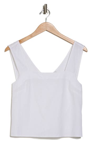 Madewell Irene Linen Blend Top In White