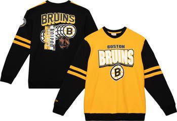 Boston Bruins Mitchell & Ness Head Coach Hoodie - Small / Yellow & Black