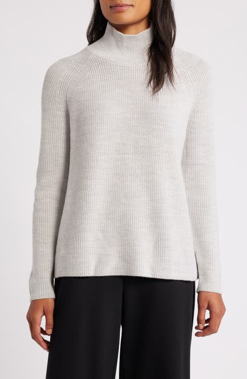 EILEEN FISHER EILEEN FISHER RAGLAN SLEEVE MERINO WOOL TURTLENECK SWEATER 