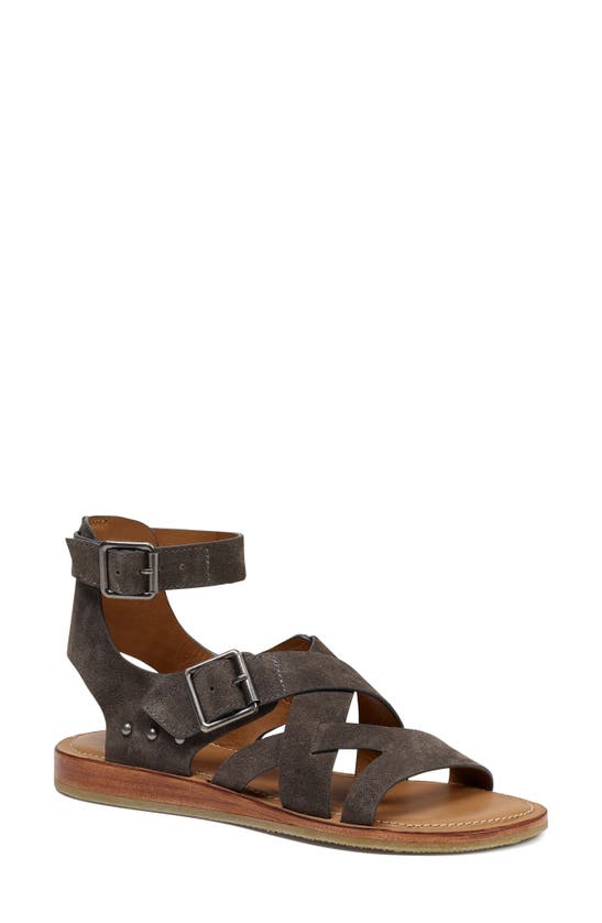 Trask Roxanne Gladiator Sandal In Grey Suede ModeSens