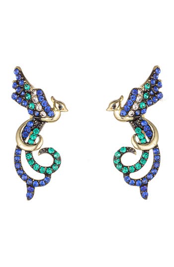 Eye Candy Los Angeles Blue Bird Drop Earrings In Blue
