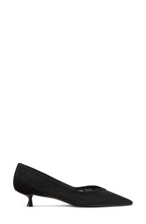 Shop Stuart Weitzman Eva Kitten Heel Pointed Toe Pump In Black