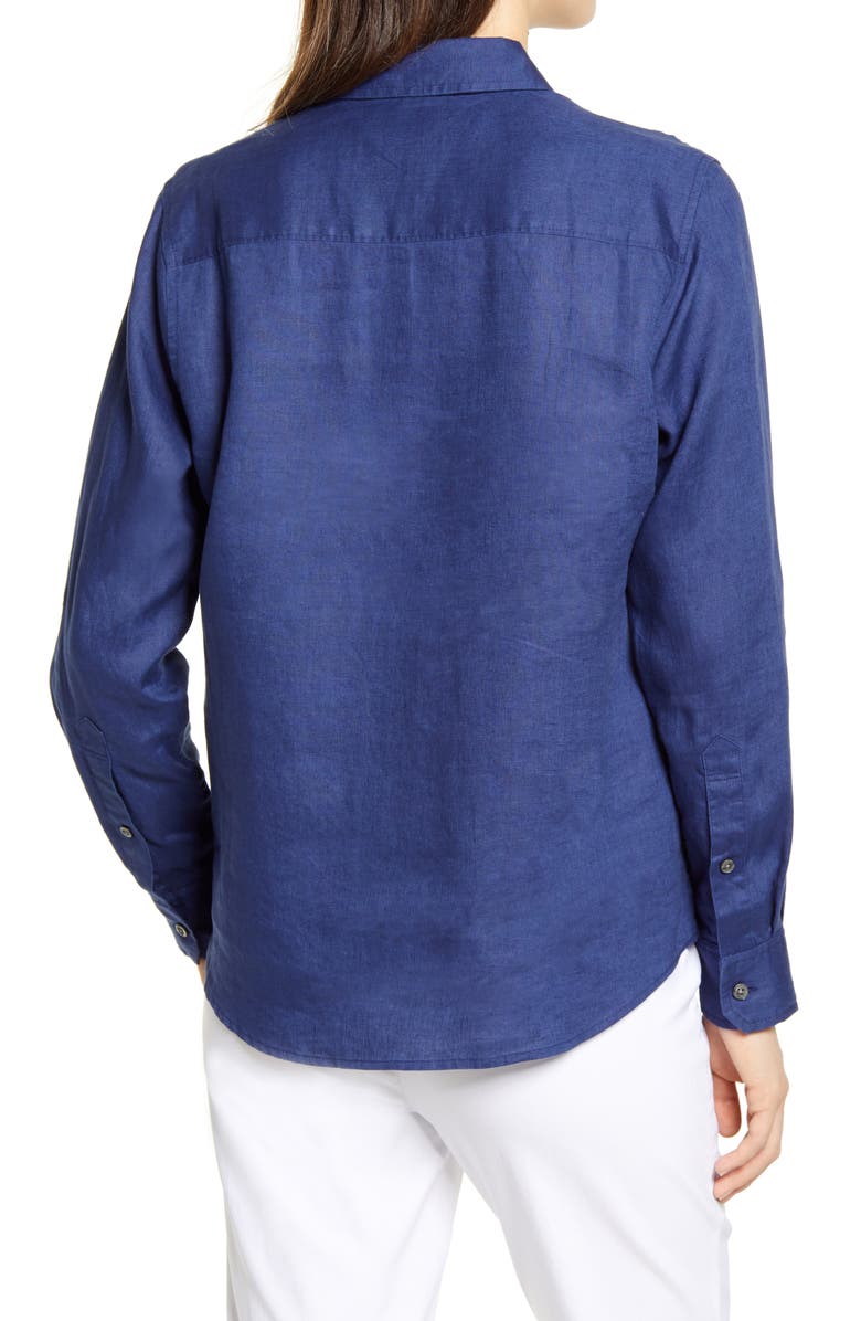 Tommy Bahama Coastalina Button-Up Shirt, Alternate, color, Island Navy