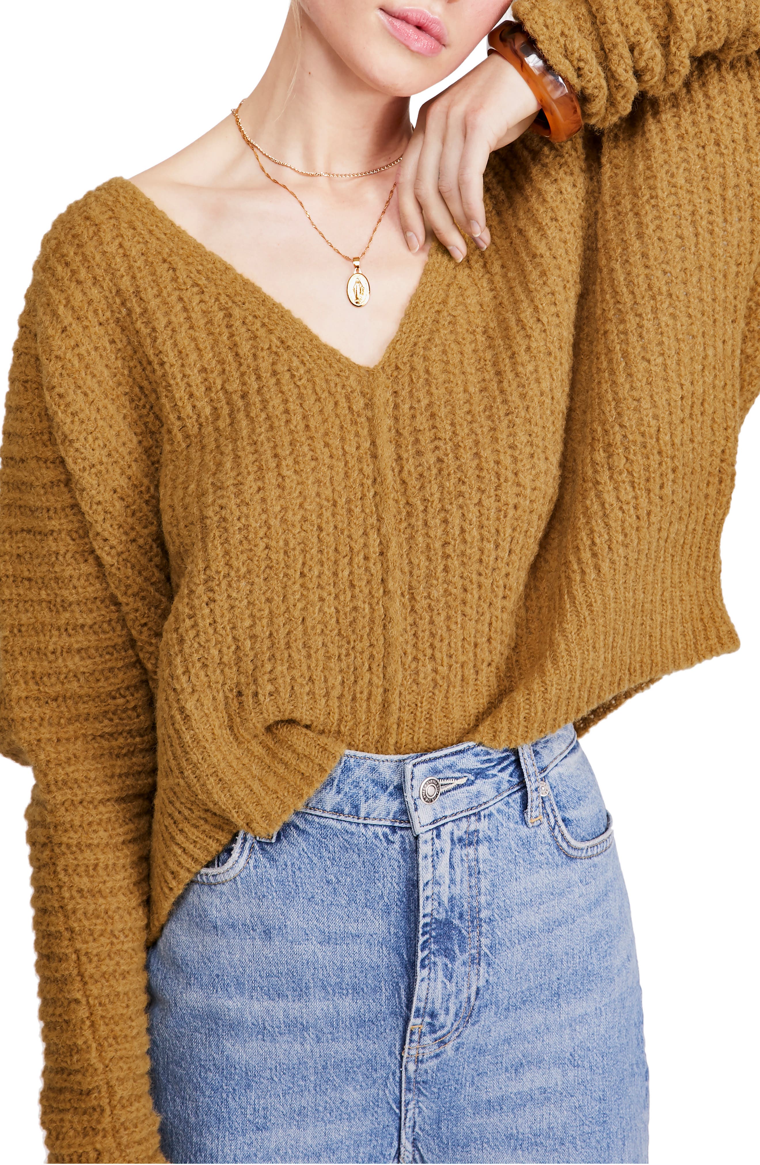 Free People Moonbeam V-neck Sweater In 